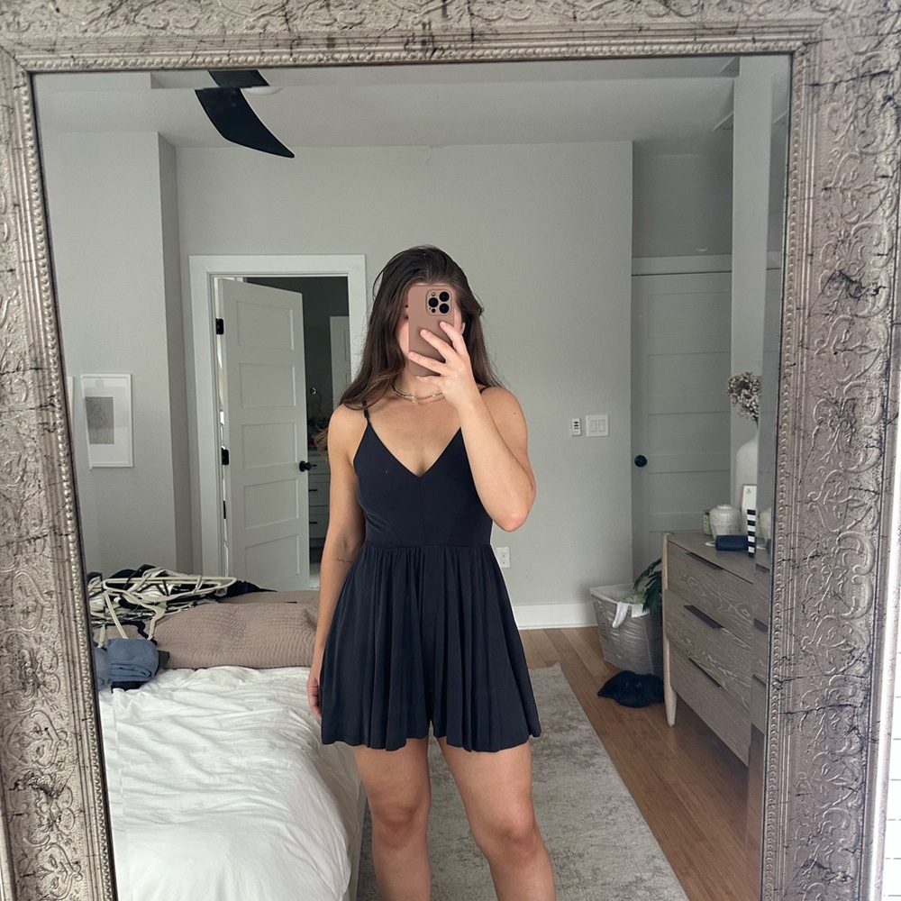 Silence + Noise Dark Grey Mini Dress